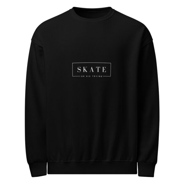 SKATE OR DIE TRYING Minimalist Dark Crew Neck Sweatshirt