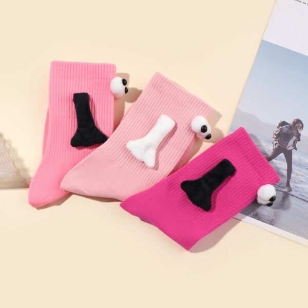 Multicolored Hand Holding Socks - 3 PAIRS - Image 5