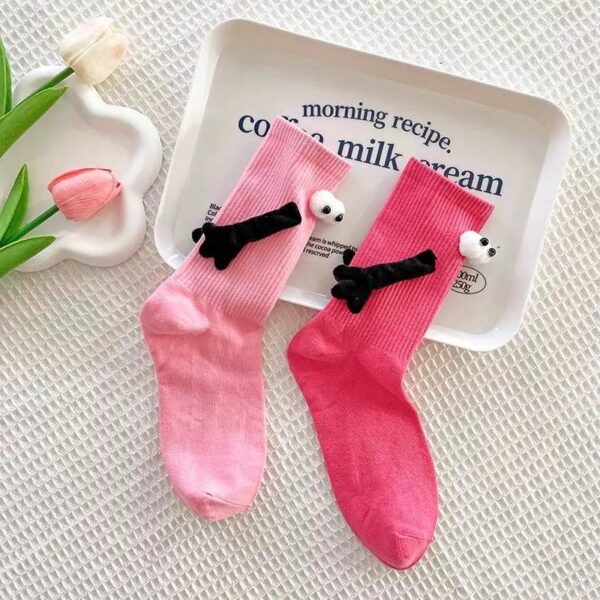 Multicolored Hand Holding Socks - 3 PAIRS - Image 4