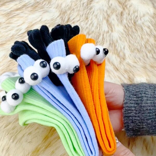 Multicolored Hand Holding Socks - 3 PAIRS - Image 3